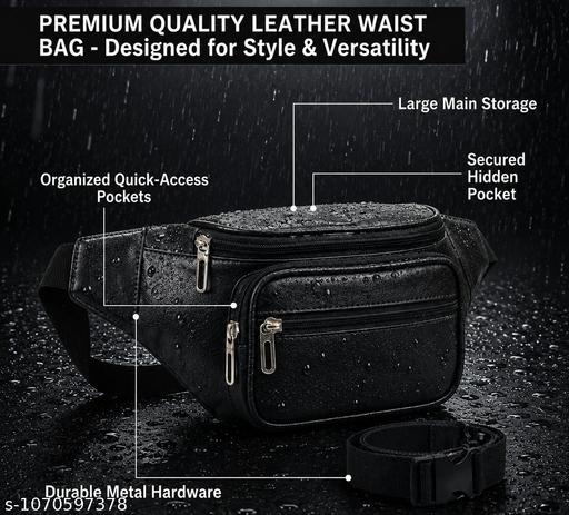 Waist Bag for Men Side Bag for Travel, Sports Waterproof & Adjustable Belt Pouch Fanny Waist Bag