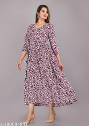 Printed Pom-Pom  Anarkali