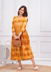 Anarkali Tie Dye Printed Kurti