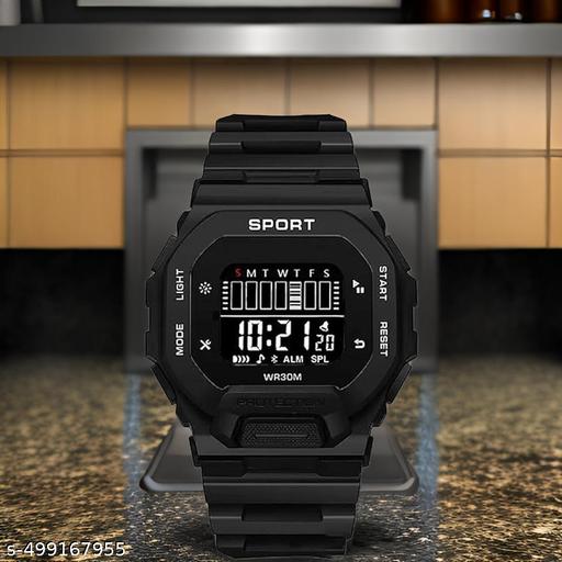 Sport Digital Square Dial Multifunction Working Like Alarm,Day&Date,LED,Stop Watch,24h Time Display Water&Shock Resistance Watch for Boys