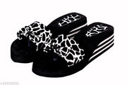 Stylish and Comfortable Attractive Fancy Latest Flat Heel Use Daily Wear & Party Slippers and Flip-Flops For Women & Girls