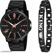 Staylish Modern Men Watches with Bracelate