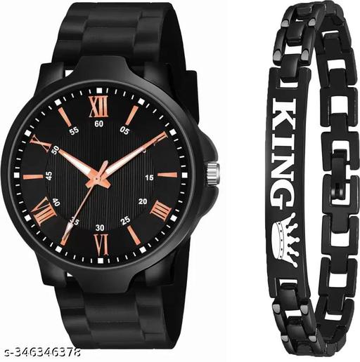 Staylish Modern Men Watches with Bracelate