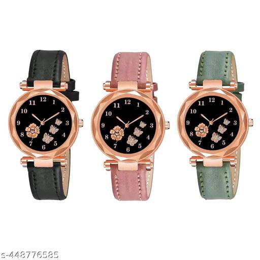 ButterFlyy Dial Combo Watch For Girls