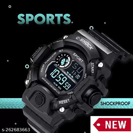 Royal look Digital Watch Shockproof Multi-Functional Automatic Black Color Strap Waterproof Digital Sports Watch for Men's Kids Watch for Boys Watch for Men Pack of 1 Watch Water Resistance Digital Watch