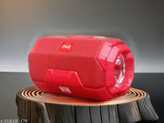 Triyansh Wireless Bluetooth Speaker 10W with Torch Light | USB, AUX, SD Card, Mic | Portable Party Speaker (Red)