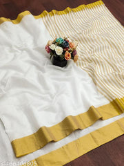 Women's Cotton Silk Saree with Blouse Material|| Pongal Special South Indian kerala Saree With Unstitched Blouse charvi allury saree