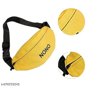 Fancy Waist Bag Cross Body Shoulder Chest Sling Travel NONO N89 for Women Ladies Girls Money Belt Fanny Pack Passport Pouch SportsTrekking Running Jogging Walking Cycling (Yellow)