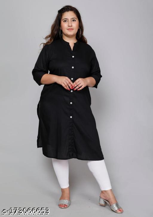 women's Rayon straight plus size kurta