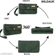 WILDAUK  Casual, Formal, Party Green Clutch