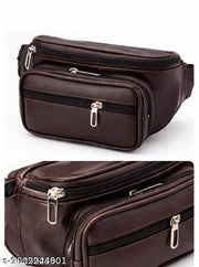 Brown Multipurpose Waist Bag for Men & Women | Durable Water-Repellent Belt Bag with Adjustable Strap | Ideal for Travel, Running, Hiking, Gym, Trekking, Cycling, Shopping & Everyday Outdoor Activities