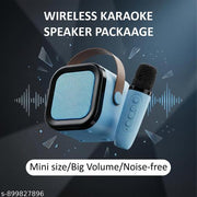 5W Mini Bluetooth Speaker, Wireless Karaoke Mic, 4Hrs Playtime, Dim Night RGB Lights, 5 Voice Effects, Multi-Play Modes BT4.1/TF Card & Type-C Charging