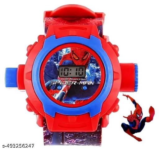 Kid's Digital 24 Images Spidermn Projector Watch (Unisex, Assorted Design)