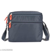 Unisex Waterproof Crossbody Sling Bag for Men & Women | Messenger Side Bag with Multi-Pockets & Adjustable Strap | Ideal for Travel, Office, College & Daily Outdoor Use (Navy Blue)  Grey, & Black