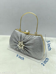 Bling Floral Casual Clutch | Women's Hand Crafted Bridal Clutch Handbag | Formal Clutch | Clutch Sling Bag For Women And Girls elegant pataka | Women's Owal Box Clutch Purse
