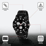 Chrono Display||Analog watch||Black Dial||Black Dial Analog Watch - For Men