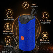 TYPE C Charging T-123 pro 10 watt Powerful sound & balanced audio Wireless Portable Travel Usb/Memory card/Aux slot  supported mini small mobile laptop desktop Bluetooth speaker  with Mobile Holder Slot