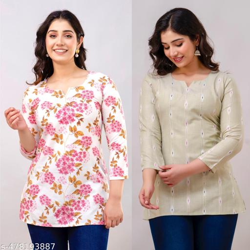 Combo Of 2 Short Kurti For Women