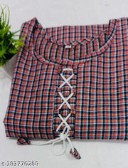 Stylish Orange multicolour Woolen Kurti only