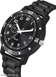 BEST QUALITY BEST PRICE Analogue Black Dial Tranding Pu Belt Watches For Men Boys