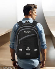 Stylish 35L Waterproof Laptop Backpack for Men & Women - Office, School, college, with free LED watch 001