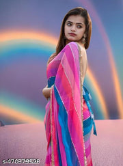 maha saving offer Soft Crepe Saree with Digital Print | Lightweight and Wrinkle-Free Saree | Modern Ethnic Look for Daily Wear