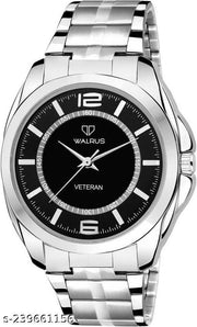 Walrus Black Dial Analog Metal Chain Wrist Watch For Men