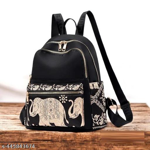 HMZ-STORE  Ethnic Style Waterproof Oxford Backpack Ladies Fashion Travel Canvas Bag Large Capacity Nylon Student School Bag Laptop Bag, Girls Printing School Backpack