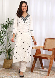 EMBROIDERED SEQUIN STRAIGHT KURTI