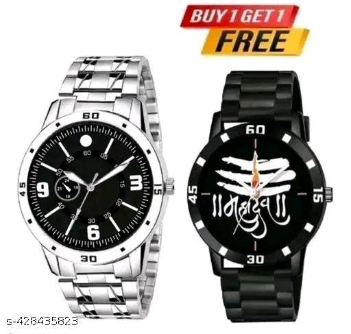 Rishtey Men style Boys Hand Watch Classy Men Analog Casual Silver Stainless Steel Analog Watch