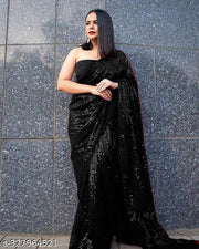 New Stylish Bollywood Georgette Sequince Saree For Women