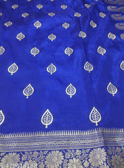 Royal Blue Banarasi Silk Saree with Silver Zari Work