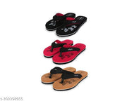Pack of 3 Women's Dr. ortho Slippers Flip Flop Indoor Outdoor Flip Cute Foot Wear Daily Use