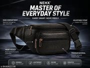 Waist Pack for Travel, Hiking & Sports – Unisex Zip Pouch Belt Bag for Phone, Monney & Documents (Black)