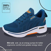 Bersache Lightweight Sports Outdoor,walking, Gym, Training,Running and Hiking Shoes For Men Blue-PRI-7050