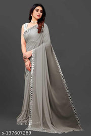 NEW FENCY GEORGETTE CUT WORK SAREE