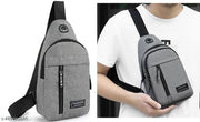 Anti Theft Waterproof Unisex Sling Bag, Waterproof Sling Backpack Bag With USB Charging Port for Traveling/Camping/Hiking/Gym/Sports/Outdoor/Picnic