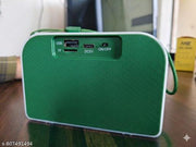 Wireless Bluetooth Portable Speaker with Supporting Carry Handle, USB, SD Card, AUX, FM  GREEN