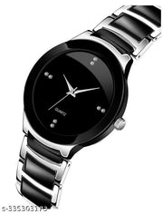 Silver Chain+Ring With IIK Silver Analog Watch