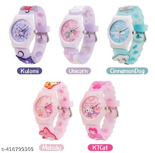 M3 trader unicorn Cute Sanrio My Melody kuromi Cinnamoroll Kids Watch with Jelly Color Watch Strap Cartoon...