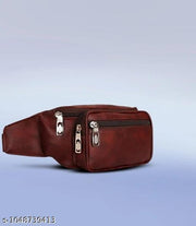Top Trending Selling Waist Bag Artificial leather Pouch Outdoor Casual Sports Pockets Cycling Hiking Camping Workout Pouch waist bags waist bag (Brown)