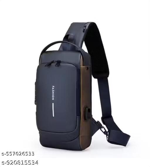 Bag Multi Compartment Travel Water-Resistant Bag Shoulder Chest Bag with USB Coded Lock Outdoor Sports Phone Waist Bag Sling Bag for Men Women