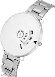 Analog Watch - For Boys-Men & Girls-Women White Dial Designers Casual Stainless Steel Paidu Unisex Watch For Mens & Boys & Girls & Women