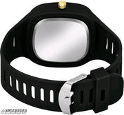 STYLISH ROYAL LOOKING ANALOG WATCH WHITE & GREY SILICON STRAP,SQUARE PREMIUM DIAL,  WATCH, CASUAL FORMAL, PARTYWEAR, BRANDED WATCH, FOR (DIWILI BEST GIFT OFFER PACK) MEN AND BOY.