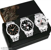 Pack Of 3 Unique Combo Analog Watch