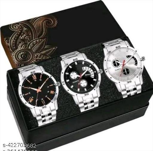 Pack Of 3 Unique Combo Analog Watch