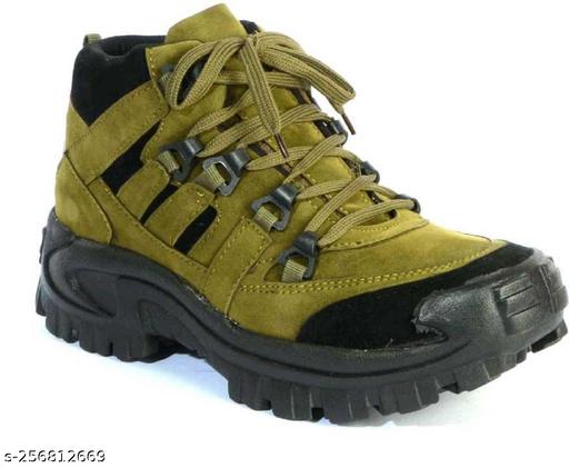Men's Green Synthetic Leather Outdoor Casual Shoes - MRJ573