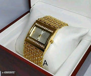 Yolako Rectangle Gold Diamond Cash New Women Watch
