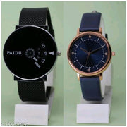 Luxury Rishtey Couple Black Analog Watch - For Couple