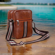 Sling Cross Body Travel and Office Messenger Side Bag with Multi-Pocket Zip Closure For Men and Women